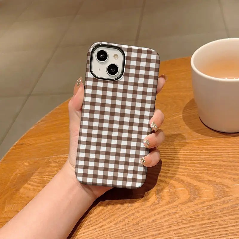 Brown Gingham Case