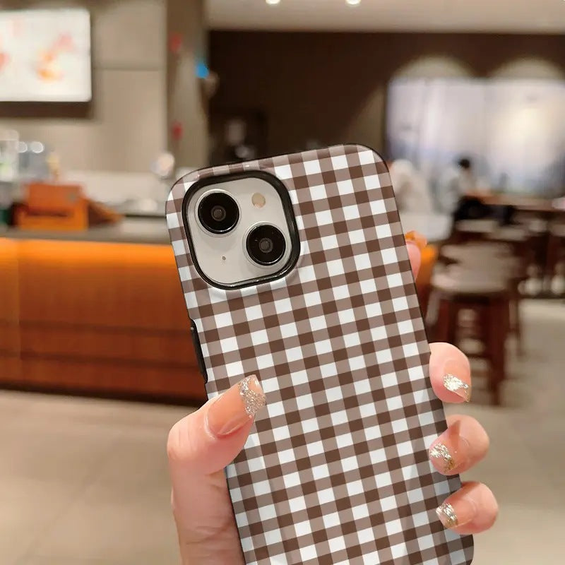 Brown Gingham Case