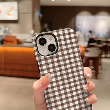Brown Gingham Case
