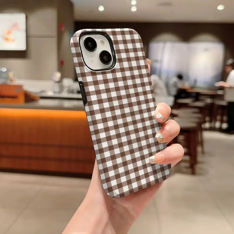 Brown Gingham Case