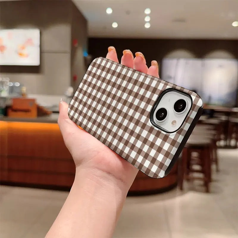 Brown Gingham Case