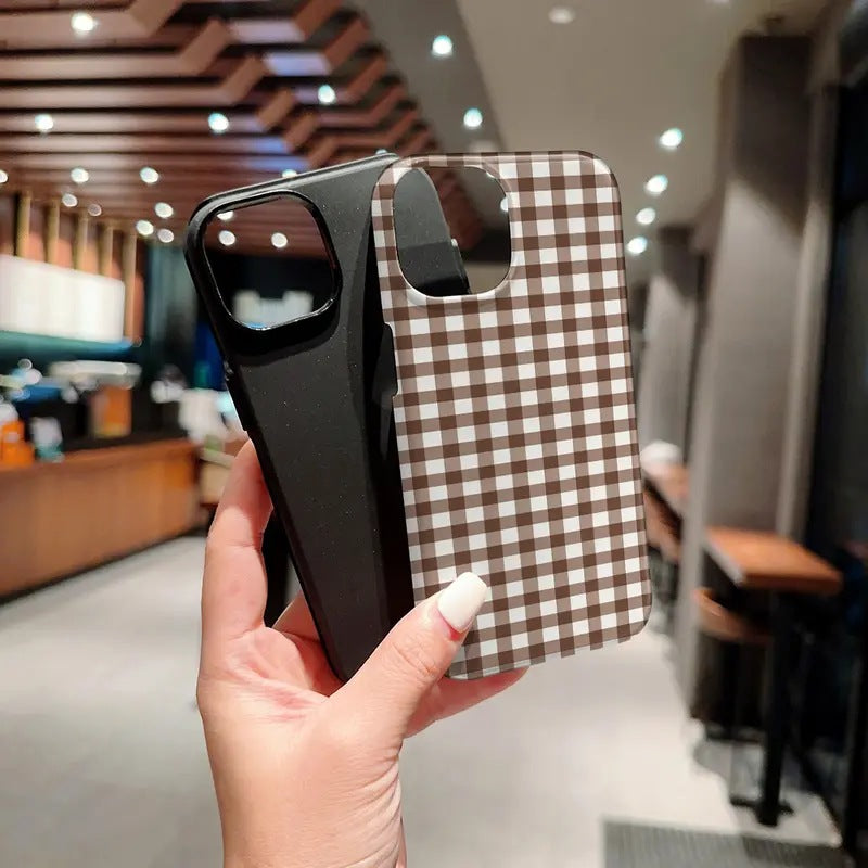 Brown Gingham Case