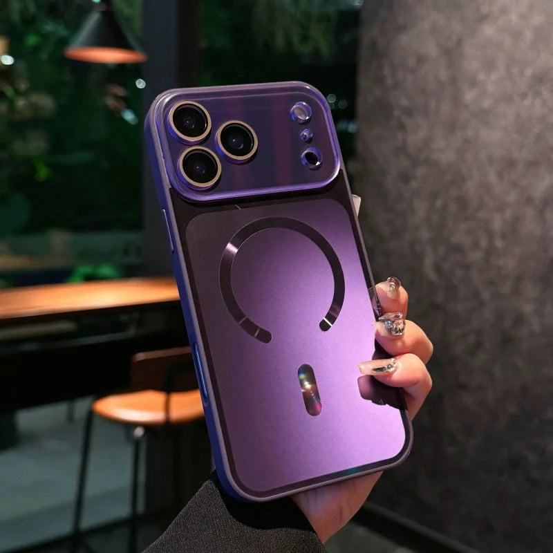 Magnetic AG Matte Glass Protective Case for iPhone 13-17 Series