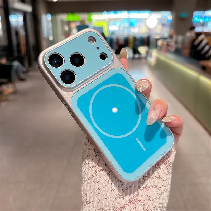 Two-Tone Magnetic Protective Phone Case with Large Window