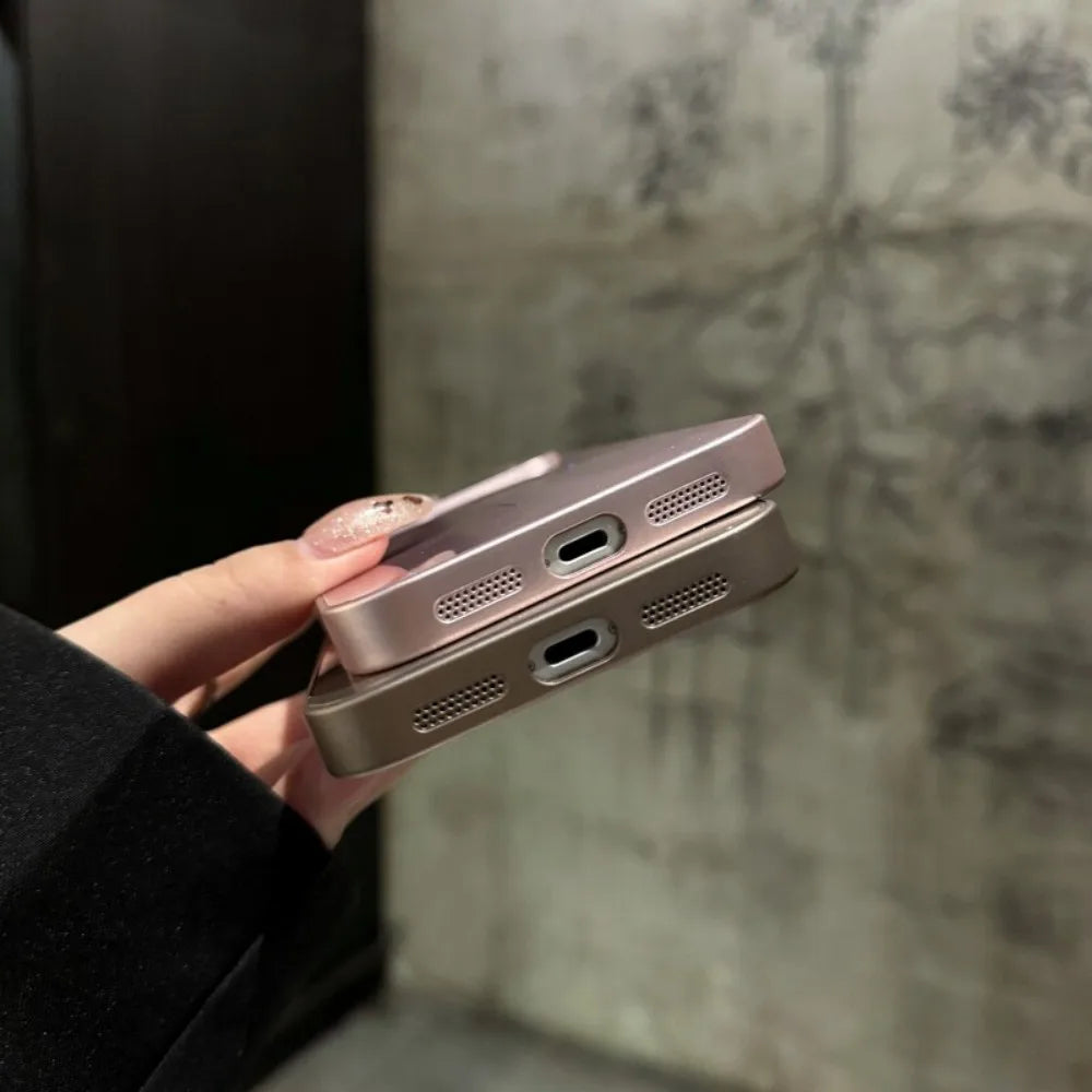 Magnetic Glitter Shockproof PC Hard Case for iPhone 11-17 Series