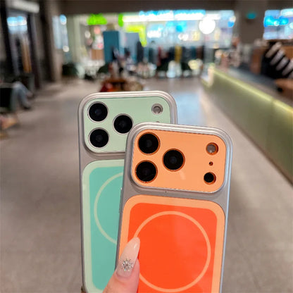 Two-Tone Magnetic Protective Phone Case with Large Window