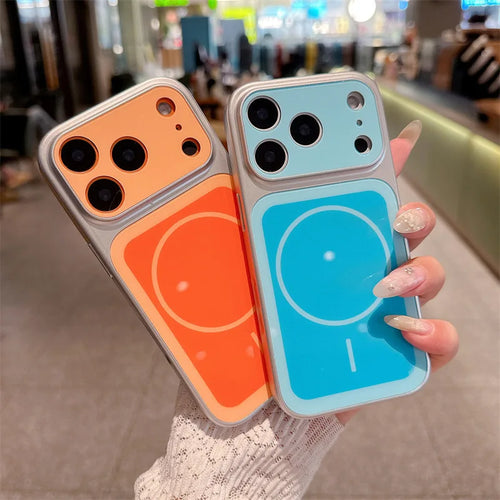 Two-Tone Magnetic Protective Phone Case with Large Window