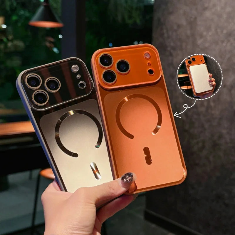 Magnetic AG Matte Glass Protective Case for iPhone 13-17 Series