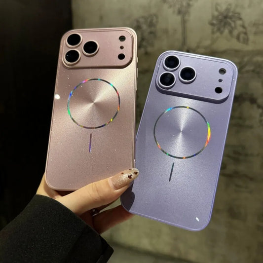 Magnetic Glitter Shockproof PC Hard Case for iPhone 11-17 Series
