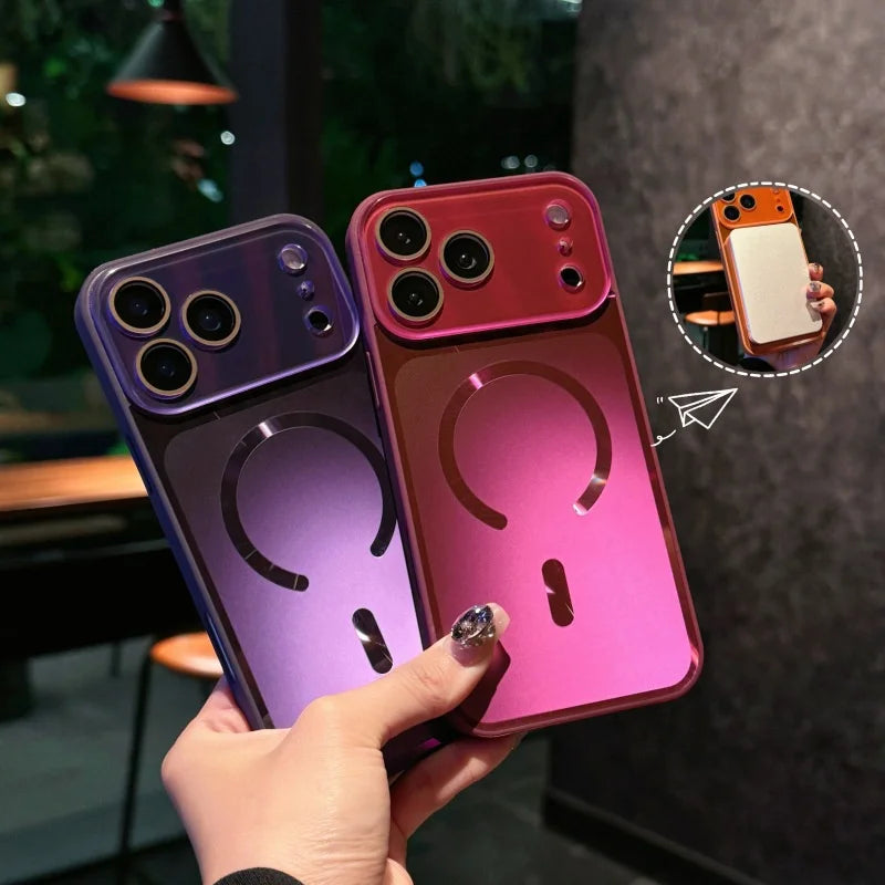 Magnetic AG Matte Glass Protective Case for iPhone 13-17 Series