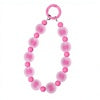 Pink frosted bead phone charm swatch