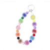 Rainbow frosted bead phone charm swatch