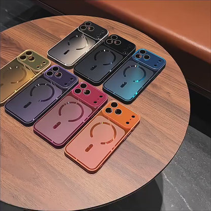 Magnetic AG Matte Glass Protective Case for iPhone 13-17 Series